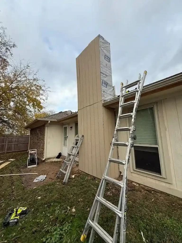 Chimney Wood Siding Replacement in Dallas, TX |Reliant Chimney Sweeps